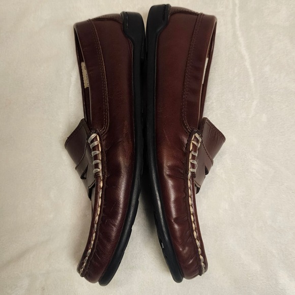 High Sierra Leather Penny Loafers Classic Slip On Shoes Brown Women's Size 8M - Picture 6 of 11